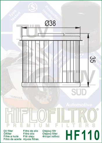 Filtro Olio Hiflo HF110 Honda NSF250 R - Ricambi e Accessori Moto