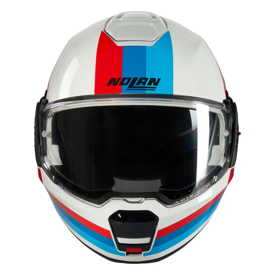 Casco Modulare Nolan Flip Up N120-1 Lineo Bianco-Blu-Rosso - Abbigliamento e Accessori