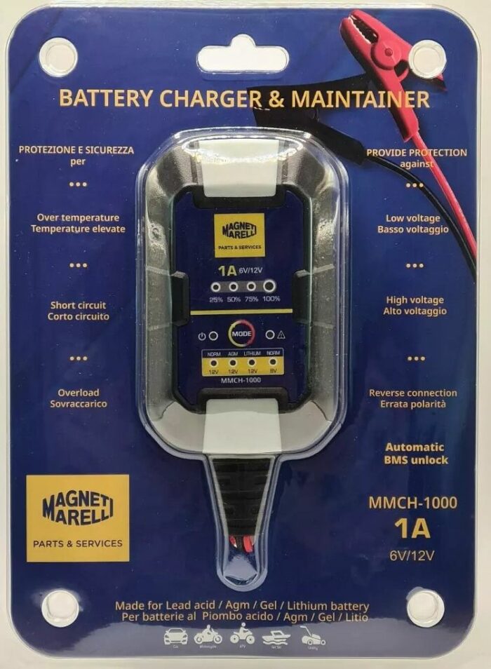 Carica Batteria Mantenitore di Carica Magneti Marelli CH1000M - Ricambi e Accessori Moto