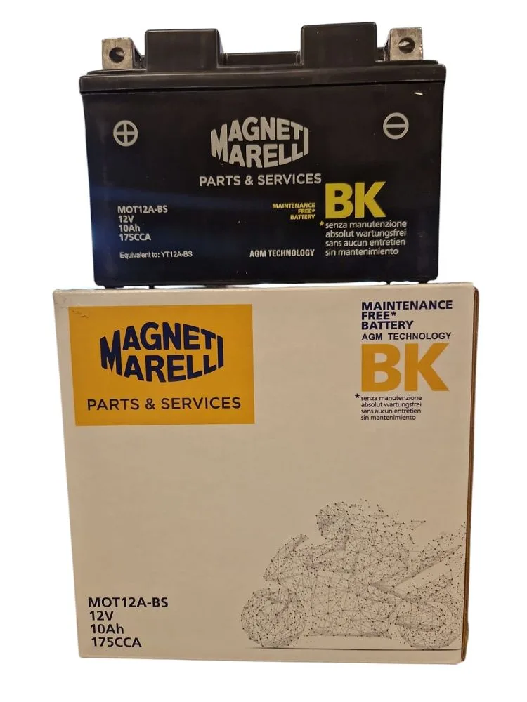 Batteria Magneti Marelli MOT12A-BS - YT12A-BS 12v 10 Ah - Ricambi e Accessori