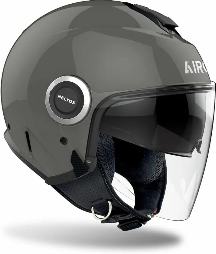 Casco Jet Airoh Helyos Colore Dark Grey Lucido - Abbigliamento e Accessori