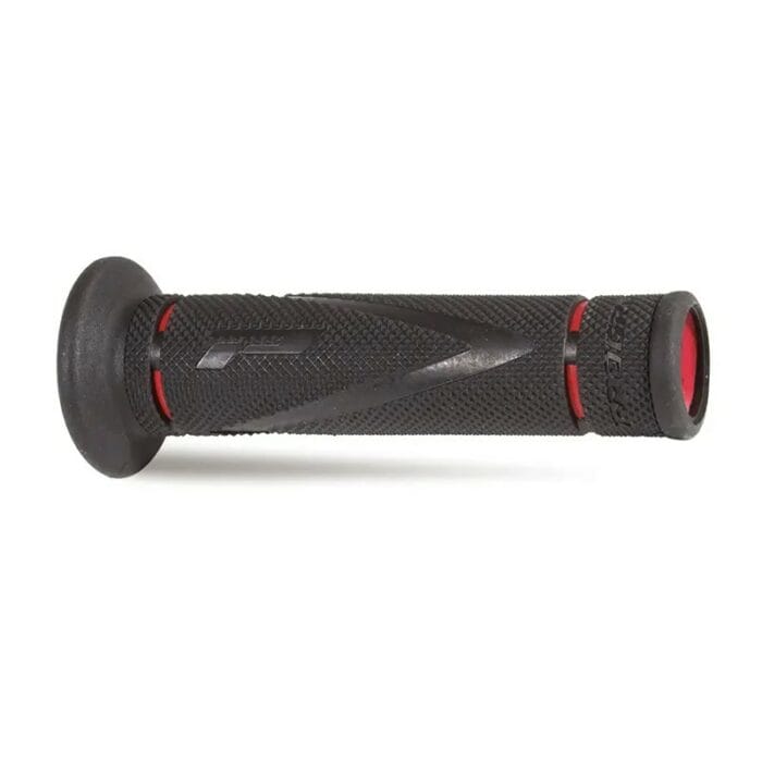 Manopole Progrip Strada Nero Rosso lati Aperti - Ricambi e Accessori Moto