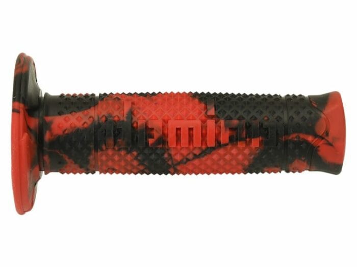 Manopole Motocross Domino Snake Nero Rosso - Ricambi e Accessori