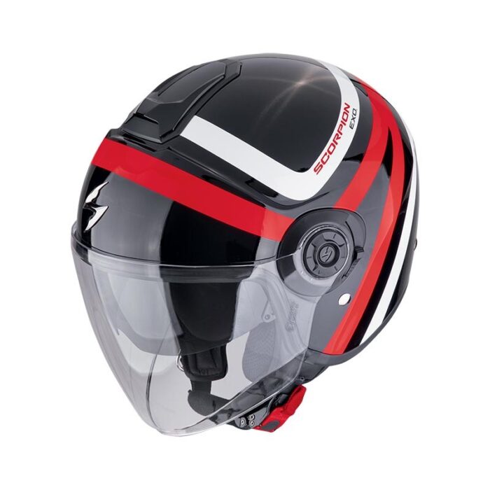 Casco Demi Jet SCORPION EXO-CITY II RIVA Rosso Nero - Abbigliamento e Accessori