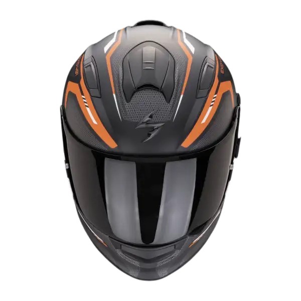 Casco Integrale SCORPION EXO 491 Kripta Nero Arancio Bianco - Abbigliamento e Accessori