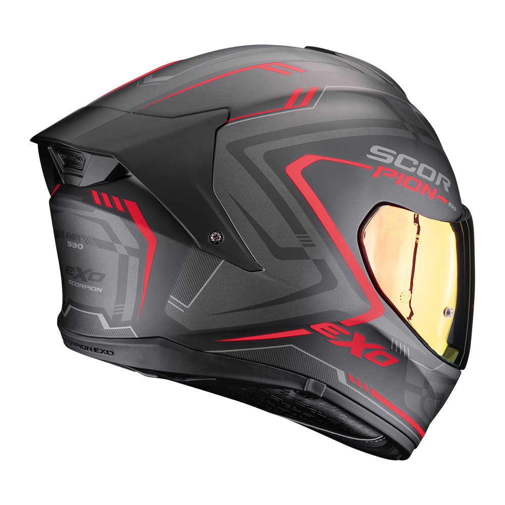 Casco Integrale Scorpion EXO-530 AIR SLOPE Nero Opaco-Rosso - Abbigliamento e Accessori