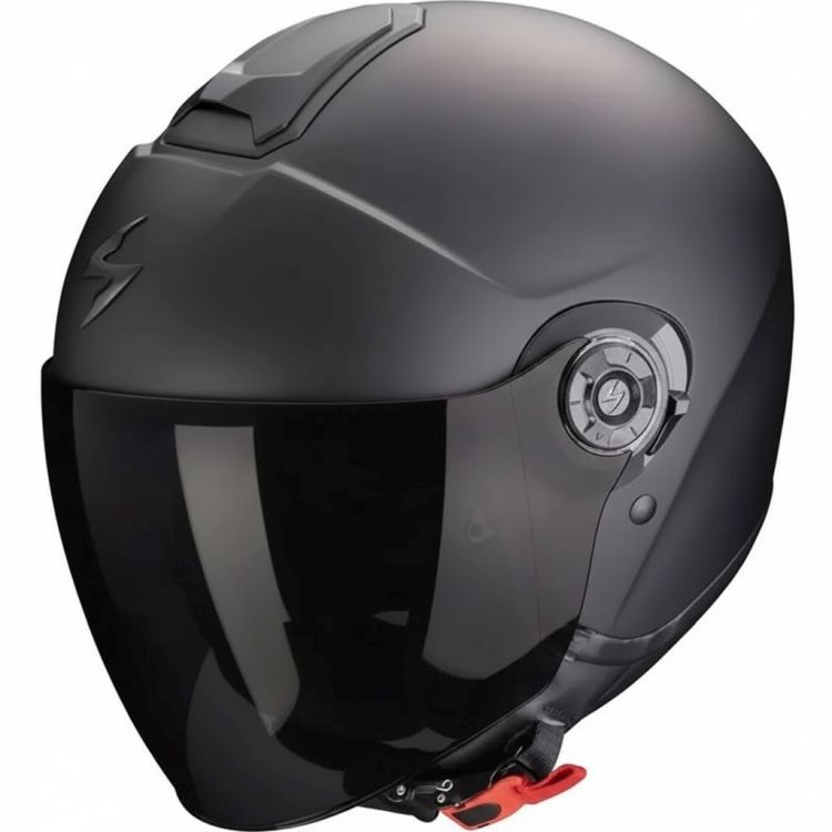 Casco Demi Jet SCORPION EXO-CITY II SOLID Nero Opaco Visiera Nera-Trasparente - Abbigliamento e Accessori
