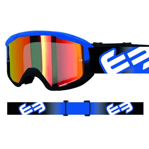 Maschera Cross ETHEN OTG06 Blu Nero Lente Rosso Printed - Abbigliamento e Accessori