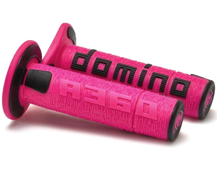 Manopole Motocross Domino Colore Nero Fuxia - Ricambi Motocross Motard