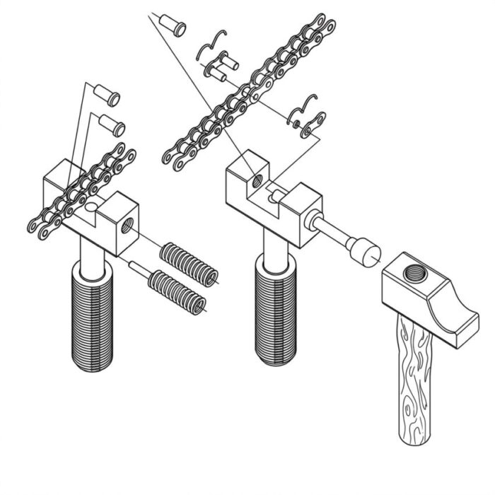 Smagliacatena Professionale per Catene Moto 415-420-428-520-525-530-532 - Ricambi e Accessori Moto