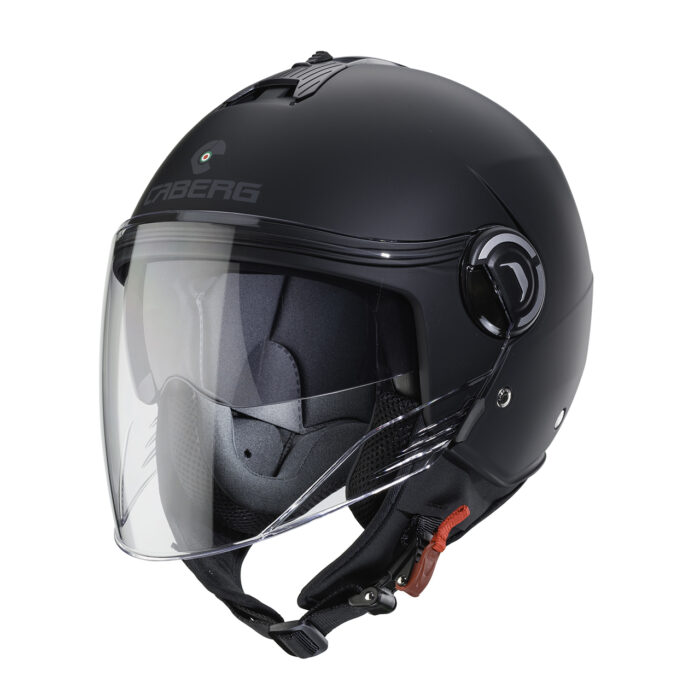 Casco Moto Jet Caberg Riviera V4X Nero Opaco / Matt Black - Abbigliamento e Accessori