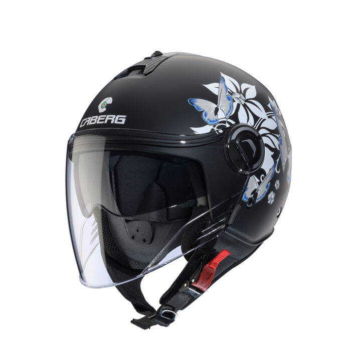 Casco Moto Jet Caberg Riviera V4X Mia Matt Black / White - Abbigliamento e Accessori