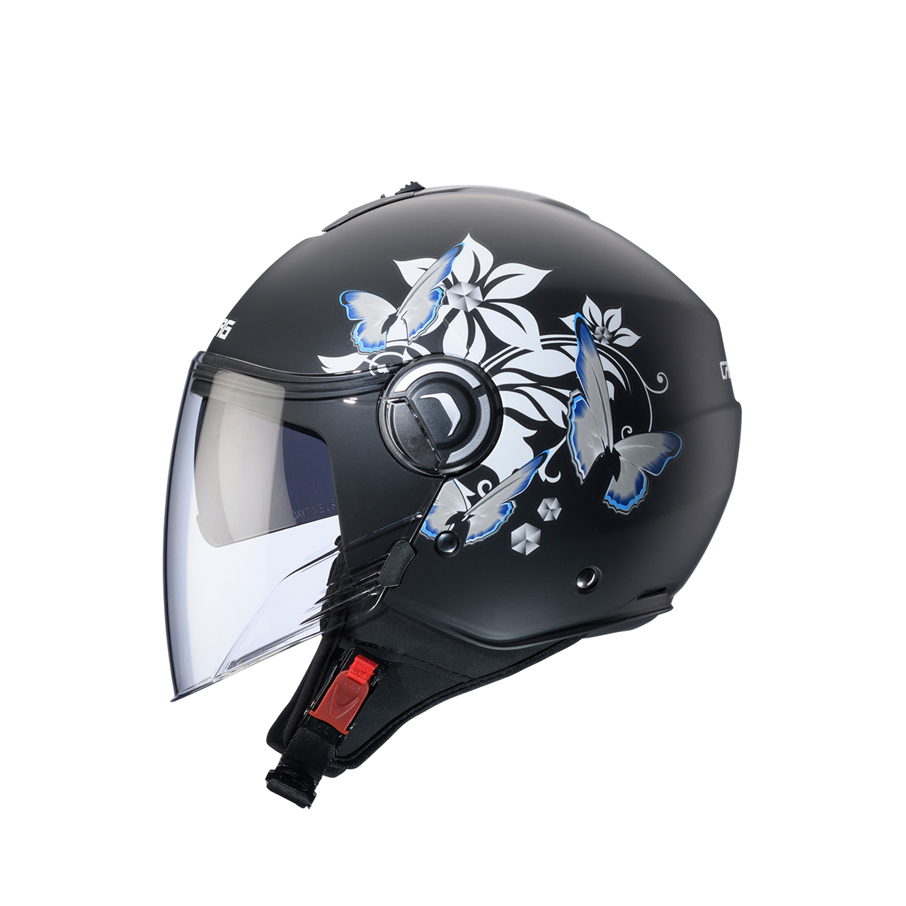 Casco Moto Jet Caberg Riviera V4X Mia Matt Black / White - Abbigliamento e Accessori