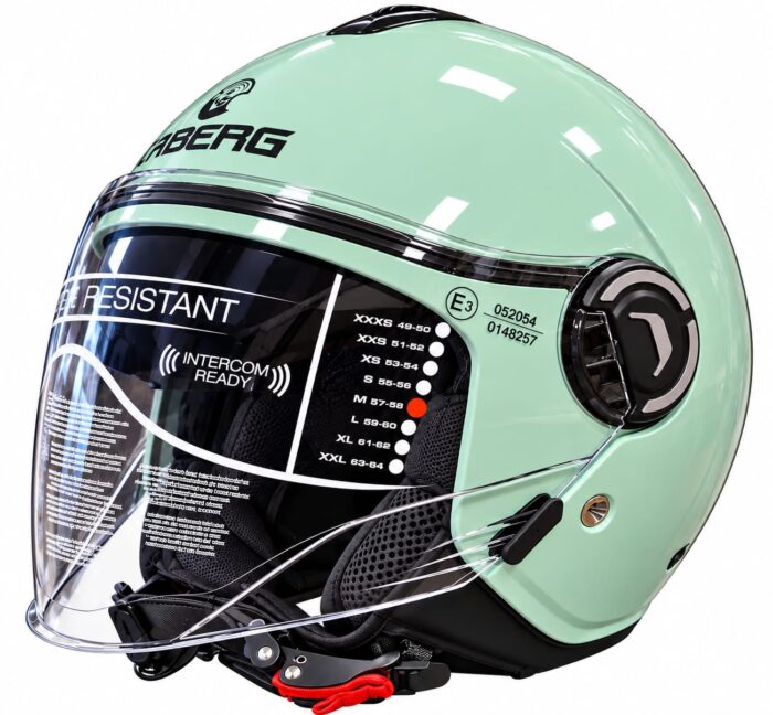 Casco Moto Jet Caberg Riviera V4X Green Bahamas Lucido - Abbigliamento e Accessori