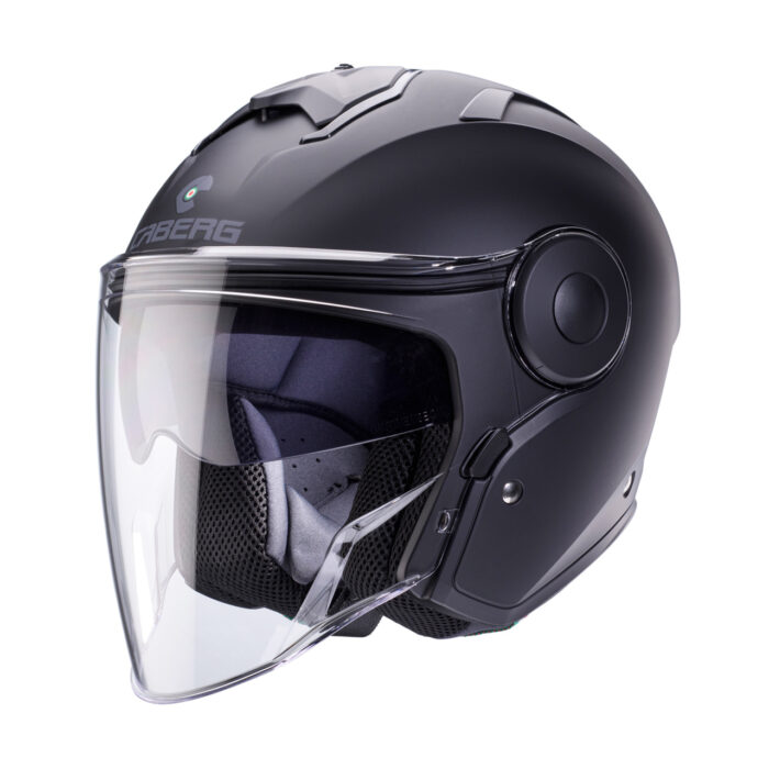Casco Moto Jet Caberg SOHO ECE 22.06 - Nero Opaco / Matt Black - Abbigliamento e Accessori