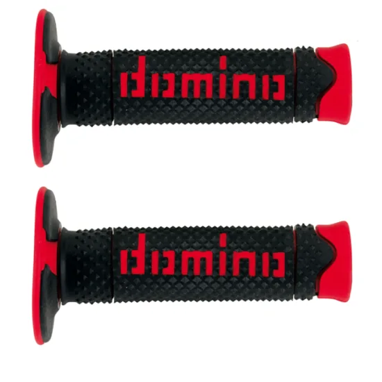 Manopole Domino OFF Road A260 Nero-Rosso- Ricambi e Accessori Moto