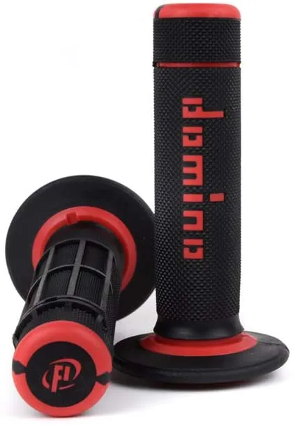 Manopole Domino bicolor OFF Road Nero Rosso - Ricambi e Accessori Moto
