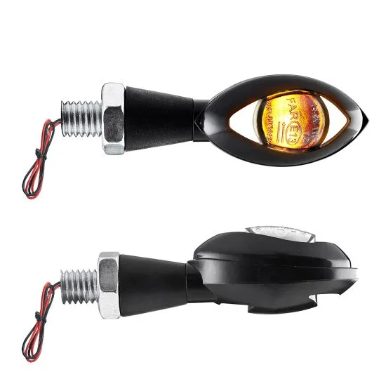 Frecce mini Far Led ad alta luminosità omologate, nero- Ricambi e Accessori Moto