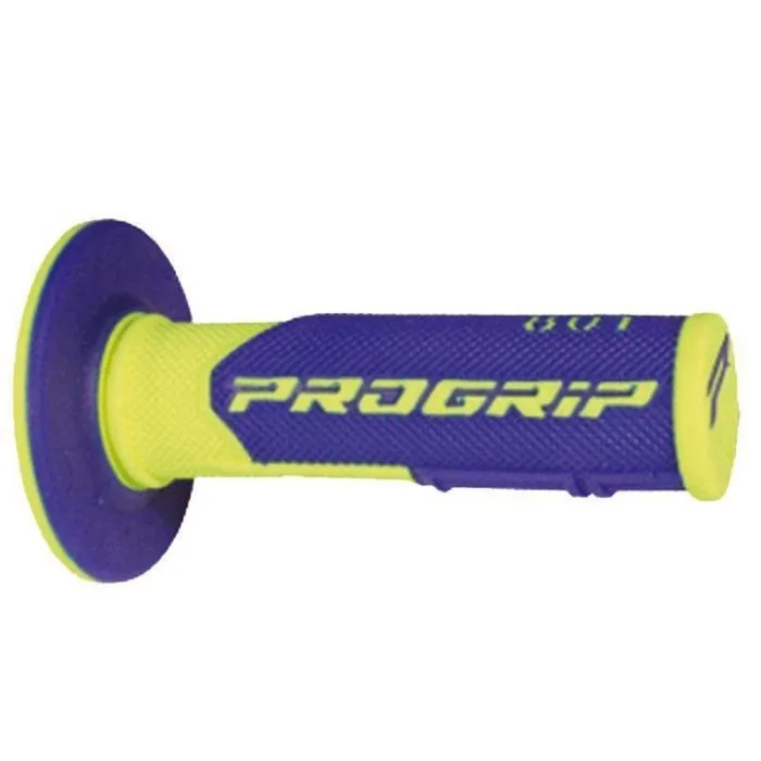 Manopole Progrip Cross  801-252 Cross Giallo Fluo / Blu- Ricambi e Accessori Moto