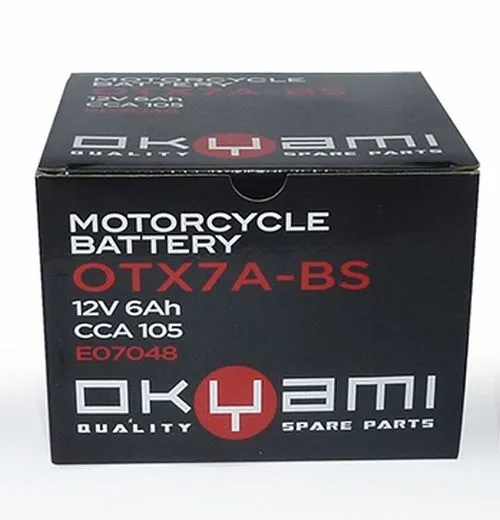 Batteria OKYAMI OTX7A-BS- Ricambi e Accessori Moto