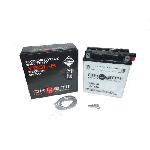 Batteria OKYAMI OB5L-B C/ACIDO- Ricambi e Accessori Moto