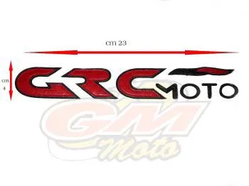 Patch con scritta GRC Moto Misura cm 23 x 4- Ricambi e Accessori Minimoto