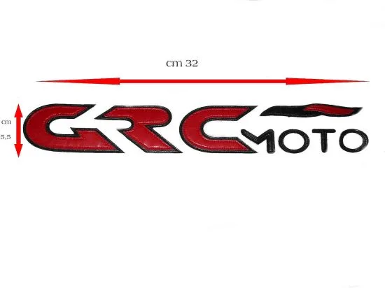 Patch con scritta GRC Moto misura cm 32 x 5,5- Ricambi e Accessori Minimoto