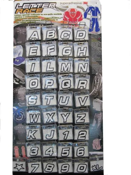 Lettere e Numeri per Tessuto in Eco-Pelle Adesive - Ricambi e Accessori