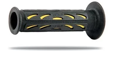 Manopole Progrip Strada Dual Density Gel Nero Giallo- Ricambi e Accessori Moto