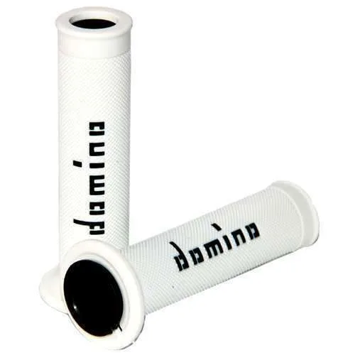 Manopole Domino Road Bicomponente Racing Bianco- Ricambi e Accessori Moto