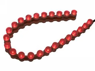 Striscia Siliconica a Led Rosso Lunghezza 25cm- Ricambi e Accessori Moto