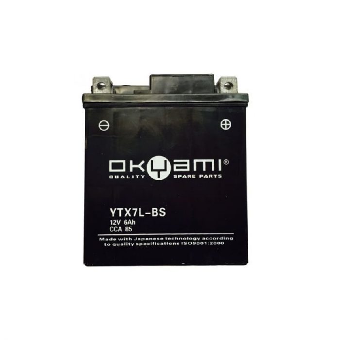 Batteria OKYAMI OTX7L-BS- Ricambi e Accessori Moto