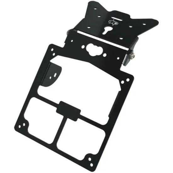 Portatarga regolabile standard in Alluminio Anodizzato Nero- Ricambi e Accessori Moto